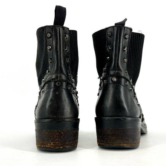 Dune London black leather studded Prism ankle boots (EU37/ US6) - Picture 4 of 9